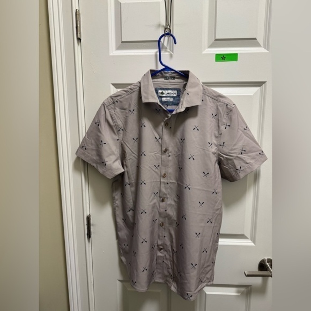 Mens Tallwoods Short Sleeve Button Down Shirt